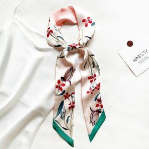 NEW Pink Floral Scarf / Twilly